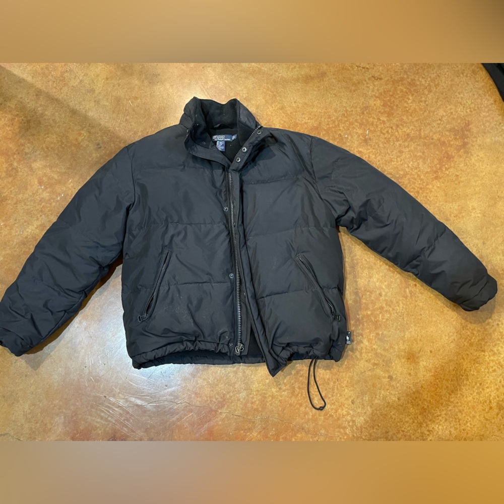 men’s polo ralph lauren medium black puffer jacket